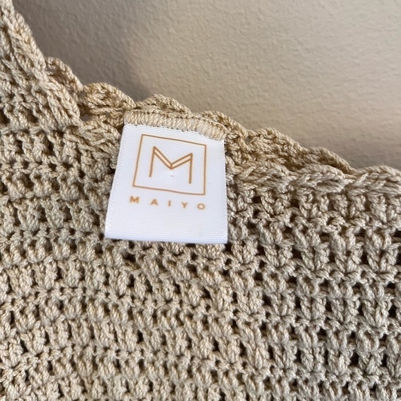 MAIYO CROCHET HAND MADE Open knit mini Dress ONE SIZE - Picture 6 of 6